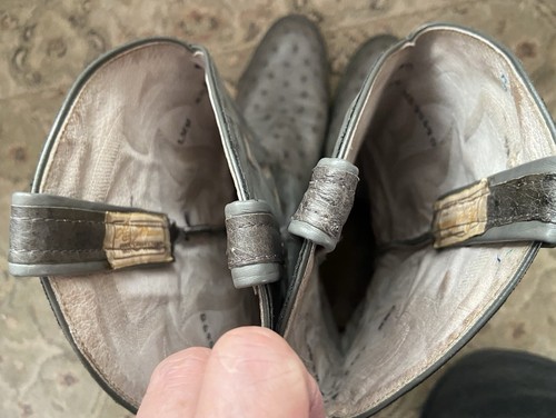 Larry Mahan Stiefel Herren Größe 10 D Vollschaft Straußengrau Vintage Zum Überziehen - Bild 13 von 13