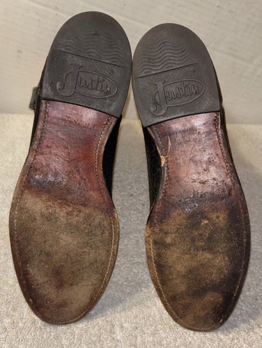 Justin Botas Roper de Cuero Negras Para Mujer Talla 6 B Vaquero Estilo Occidental L3187 - Imagen 10 de 13