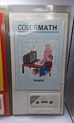 Tandy TRS-80 Ernies Magic Shapes & Colormath Cassette Software New Old Stock - Photo 3/7