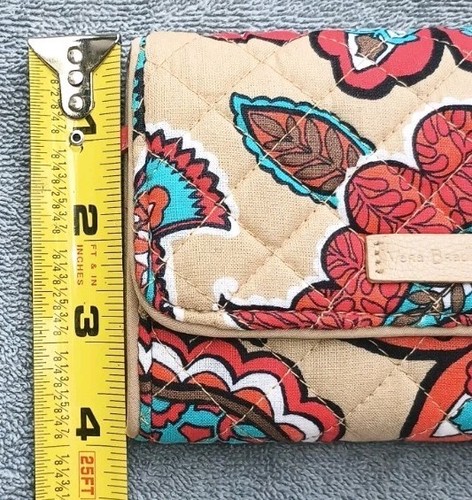 Portafoglio compatto Vera Bradley RFID Riley trifold deserto floreale nuovo con etichette LEGGI DESCRIZIONE - Foto 16 di 16