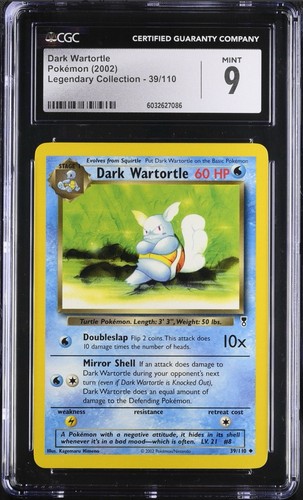 Dark Wartortle graded CGC 9 for sale on eBay