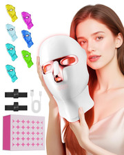 LED Light Therapy Mask Skin Care Mask,Cordless LED Face Mask Face Neck Red I