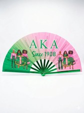 AKA Sorority Clack Fan: Since 1908 Pink  Green