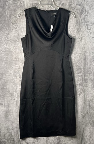 Banana Republic Women Sleeveless Sheath Dress Size 8 Cotton Blend Black - Picture 5 of 12