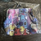 Stitch Mini Wallet Coin Case Disney Light Blue Pink Stitch All Over Great Gif