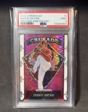 Panini 2022 Chronicles Crusade Pink Pulsar Prizm Shohei Ohtani #5 PSA 9