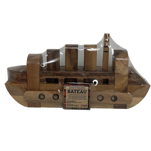 Bateau Wooden Boat Puzzle New In Package - Picture 1 of 6