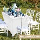 Stretch Black Spandex Table Cloth for Standard Folding Tables 1PCS Universal