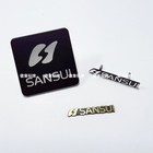 4pcs For Sansui Replacement Sticker Speaker Aluminum logo Badge