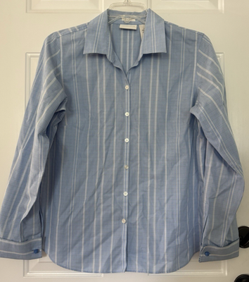 liz claiborne dress shirts Liz Claiborne Women's White Button Up Shirt Size XL Quarter Sleeve