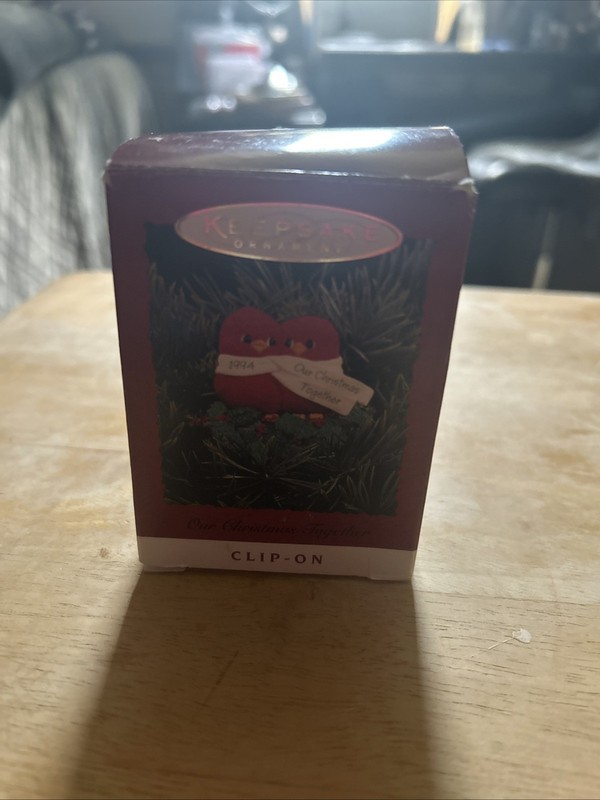 HALLMARK ORNAMENTS - "OUR CHRISTMAS TOGETHER " CLIP ON ORNAMENT - DATED 1994