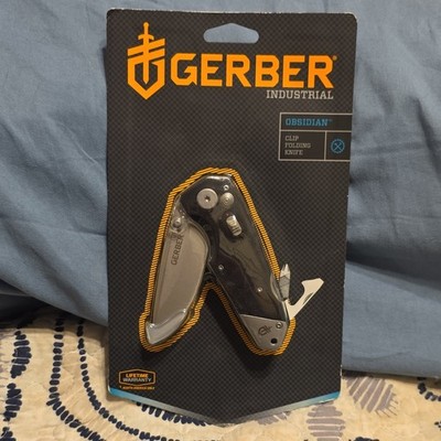 Gerber Obsidian Clip Folding Pocketknife Glass-Filled Nylon Handle Multi-Tool