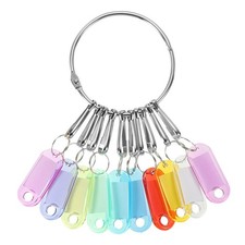Portable Key Organizer with 10 Spring Hooks and Key Label Tags for Office Hotel