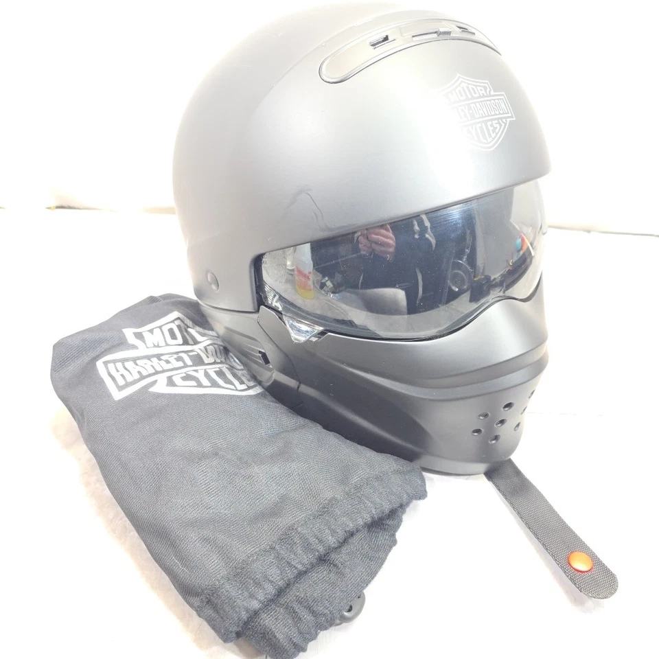 Casco Harley Davidson Piloto 3 en 1 Negro Mate Talla Mediana Certificado DOT HD-X04 Foto 2 de 4