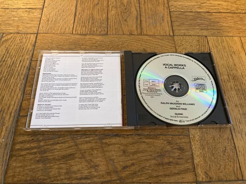 Ralph Vaughan Williams / Gerald Finzi, Quink Vocal Ensemble (CD, 1987) Acappella - Picture 2 of 3