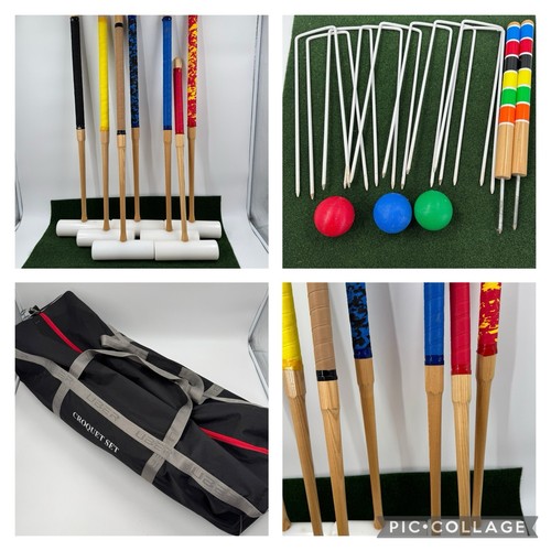 80cm Garden Croquet Set In Drawstring Bag - Outdoor Games - Traditional