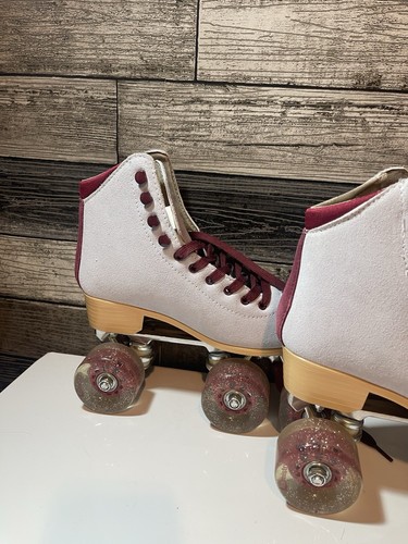 Pattini a rotelle artistici Roller Derby Candi bambina quad scamosciati taglia 5 grigio e marrone - Foto 4 di 6