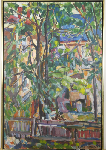 Large Post War Impressionist Oil Painting on Masonite Signed ALICE ACKER 1957. - Picture 2 of 24