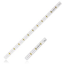 4" x 1/2" and 12" x 1/2" Quilting Ruler Non-Slip Acrylic Sewing Ruler for Cu...