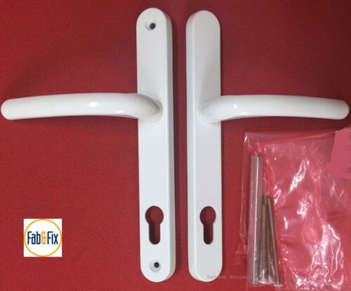 Fab & Fix UPVC Lever Door Handles 92PZ 211mm Screw Centres Balmoral White