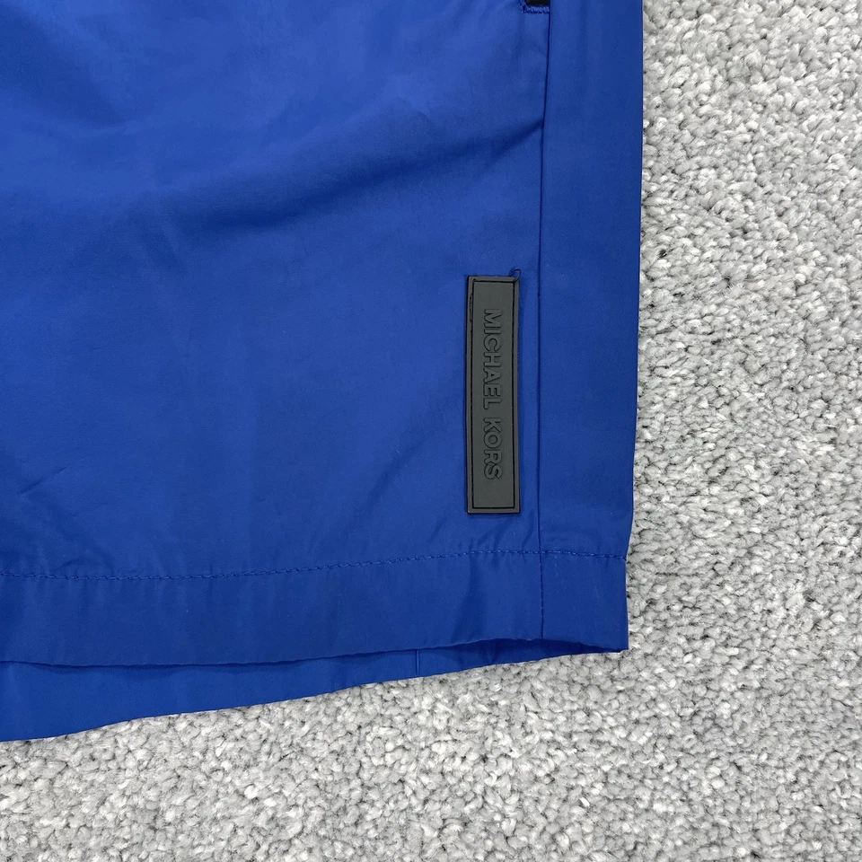 Pantalones Cortos Michael Kors Para Hombre Extra Grandes Azul 5" Entrepierna Traje de Baño Cordón Foto 3 de 4