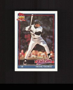 1991 Topps #79 Frank Thomas Baseball Card Chicago White Sox
