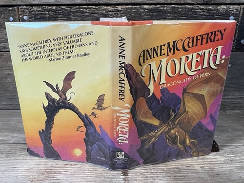Signed 💎ANNE MCCAFFREY - Moreta: Dragonlady of Pern (Dragonriders) 1ST Edition - Foto 2 di 22