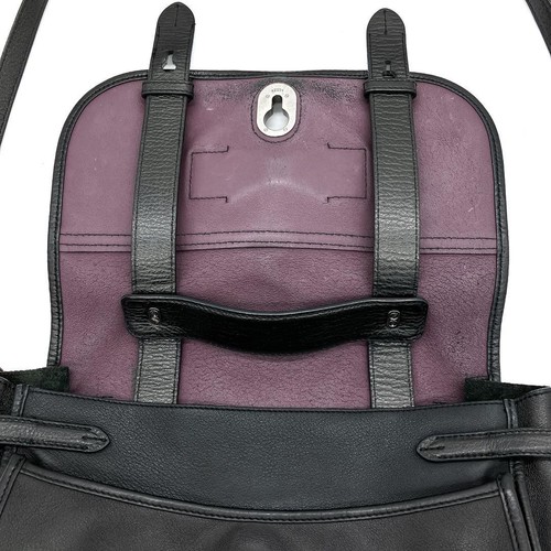 LOEWE Cartera Anagram 2Way Leather Bag Black Silver Hardware Authentic - Picture 9 of 12