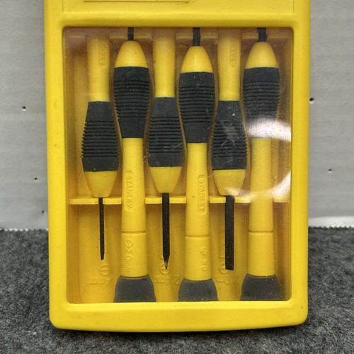 Juego de destornilladores de precisión Stanley 66-052 6 piezas amarillo negro herramientas completo - Imagen 5 de 13