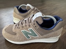 NEW BALANCE 574 Mens Running Gym Trainers, Brown/Green - Size 7