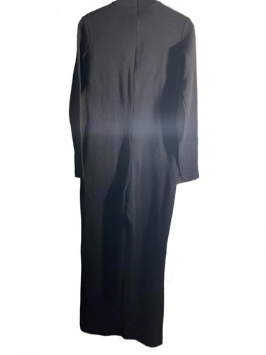  Vintage Andrea Jovine schwarz Wolle Catsuit Mockneck Overall Größe Large - Bild 8 von 13