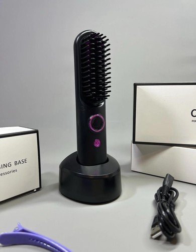 Hair Straightener Brush Cordless Portable Wireless Negative Ion Long Battery - Picture 13 of 22