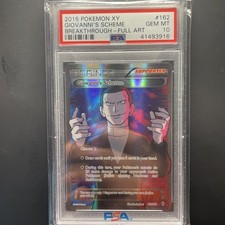 PSA 10 Giovanni's Scheme #162 XY Breakthrough 2015 Pokemon GEM MINT