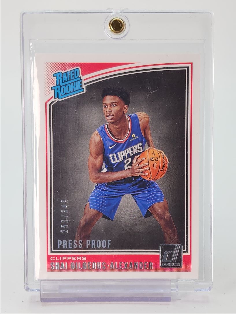 SHAI GILGEOUS-ALEXANDER 2018-19 DONRUSS ROOKIE PRESS PROOF RC /349 Q0M-439