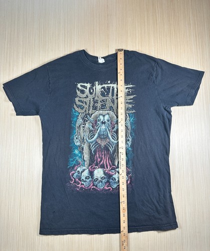 Vintage Bay Island Sportswear T-Shirt Men 2XL Black Graphic Suicide Silence - Picture 4 of 5