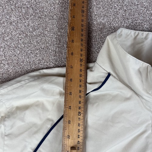 Vintage Nike Trainingsjacke Herren 2XL Beige Swoosh Gefüttert Full Zip Freizeit Y2K 2000er - Bild 9 von 10