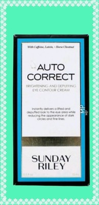 Sunday Riley Auto Correct Brightening And Depuffing Eye Cream Full Sz New In Box