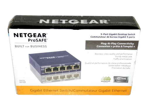Netgear ProSafe 5-Port Gigabit Desktop Switch - GS105NA_Neu & Versiegelt - Bild 3 von 10