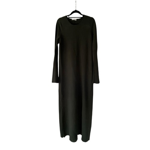 Scanlan Theodore Micro Crepe knit Forrest Green Flare sleeve midi Classic - Picture 2 of 7
