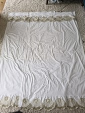 Anthropologie Embroidered 100% Cotton Curtains - Pair