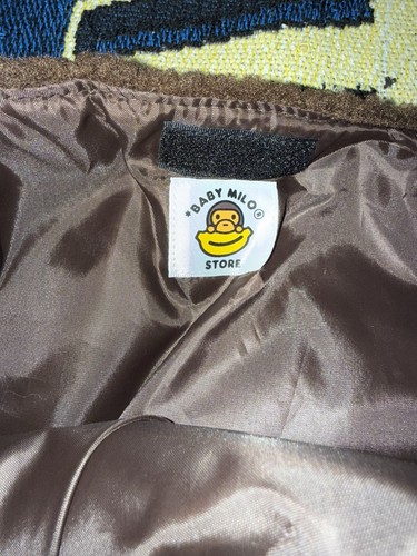 Baby MILO by A Bathing Ape Baby MILO Fell Beuteltasche Tasche MILO Gesicht Design Braun Neu - Bild 6 von 8