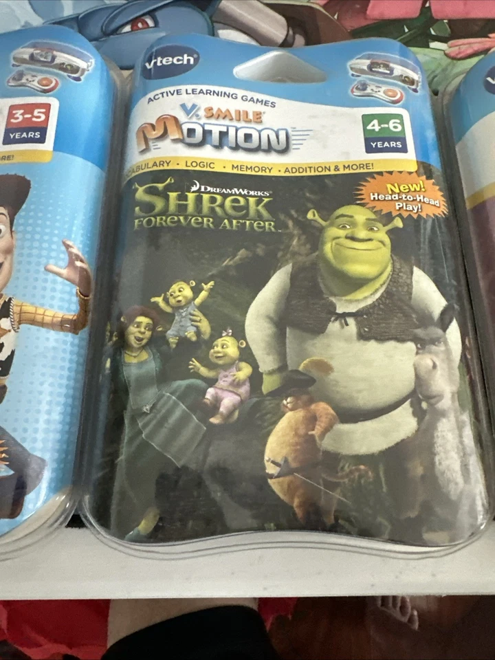VTech V Smile & Motion Lot of 3 Video Games Toy Story 3 Cars Shrek Brand New - Image 3 of 4
