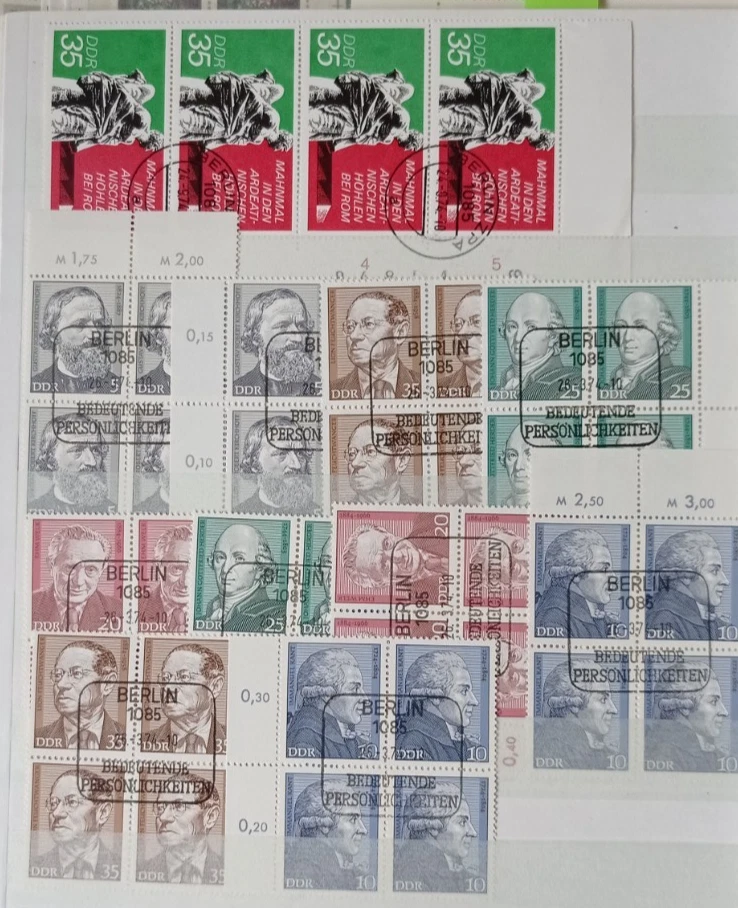 EAST GERMANY DDR 1974 STAMPS/SETS IN USED CTO BLOCKS, SPECIAL CANCELS - Image 2 of 4