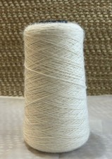 Spool Cone 1/5 SOFT 2 Peruvian Alpaca Yarn w/Nylon 14.3oz 404gr 1018White D