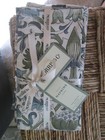 William Morris & Co. Lodden Napkins 8 Blue Green Cream Cotton  20 x 20”/NWT