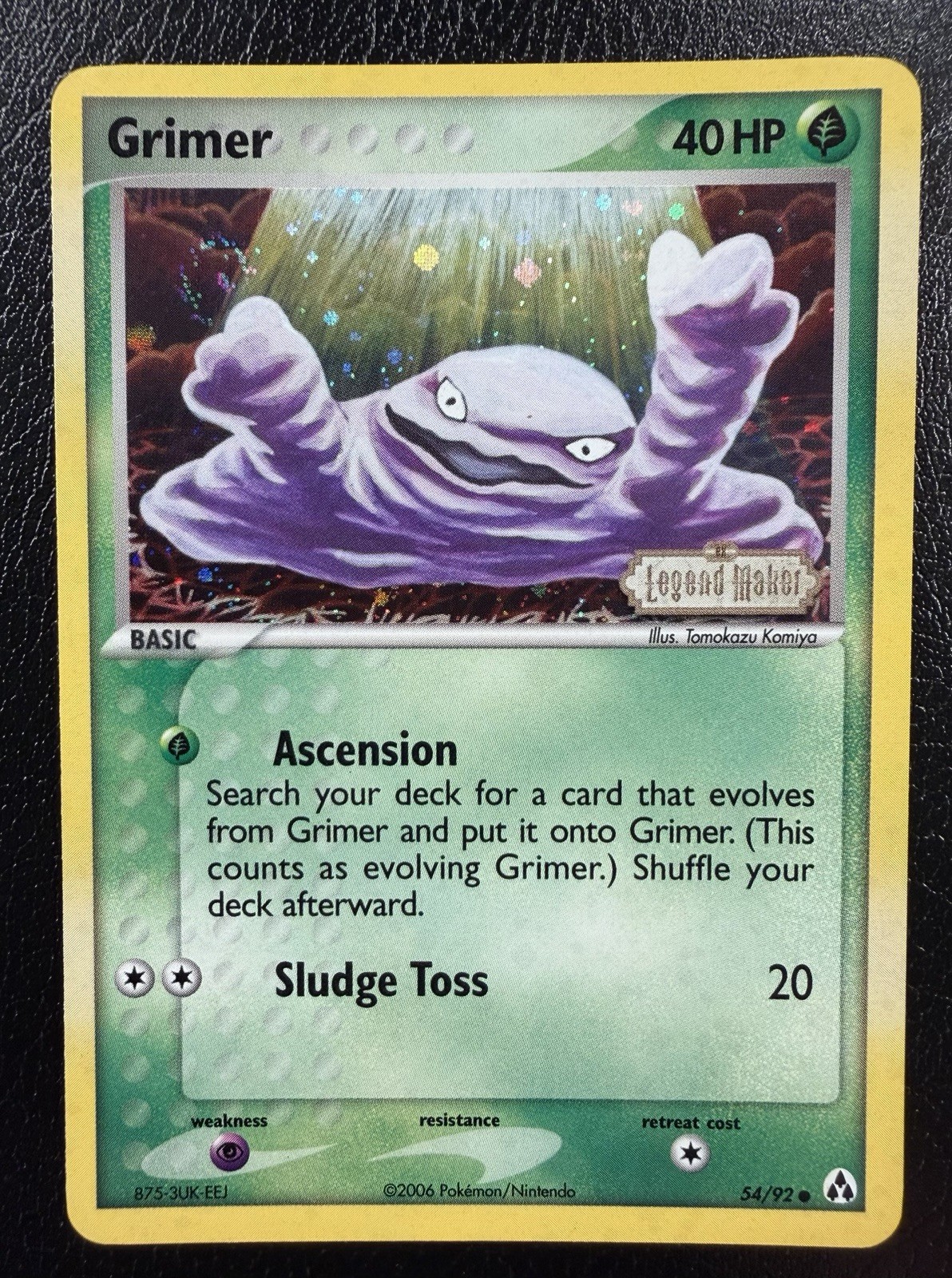 Grimer 54/92 EX Legend Maker Reverse Holo Stamped With Swirl🌀NM/LP