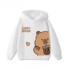 Cute Capybara Print Kids Hoodie 2026 Autumn Winter Fashion Boy Girl Sweatshirt