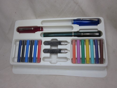 #ad SHEAFFER Fountain pen incomplete set 1 green pen 2 caps amp; parts as pictured* $10.56