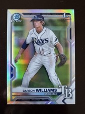 CARSON WILLIAMS 1st 2021 Bowman Chrome Draft REFRACTOR RAYS RC