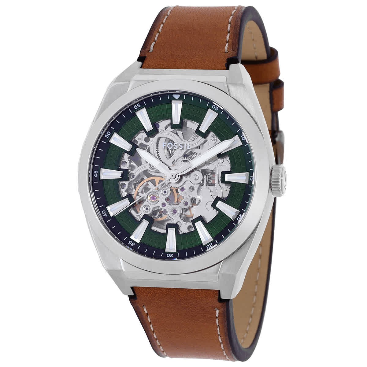 Мужские часы Fossil Everett с автоматическим зеленым циферблатом ME3261